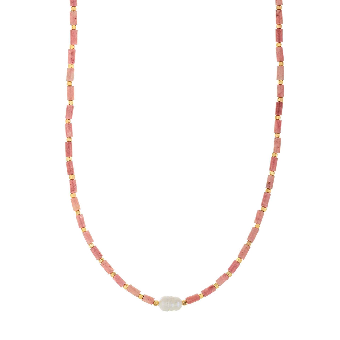 Semiprecious Bead & Pearl Necklace