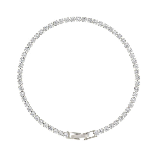Crystal Tennis Bracelet in Silver