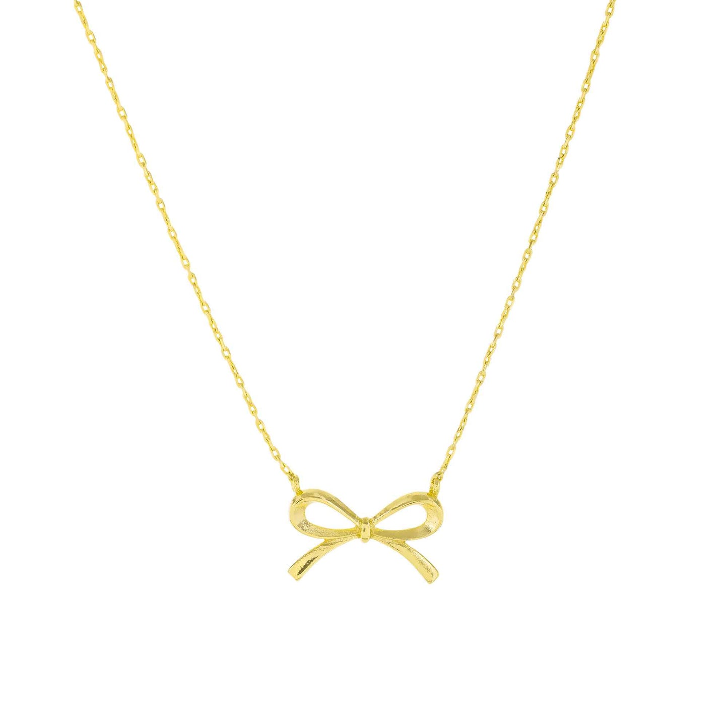 Bow Necklace in Gold