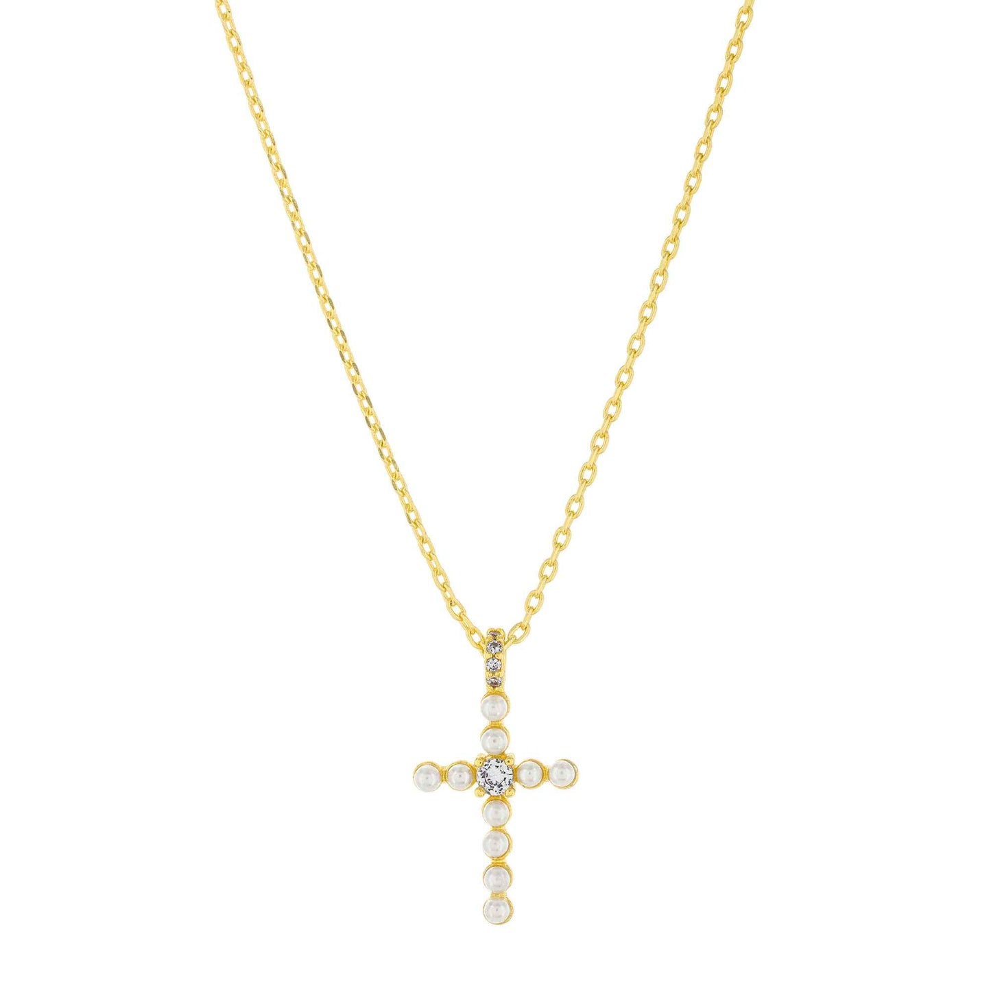 Pearl Cross Necklace