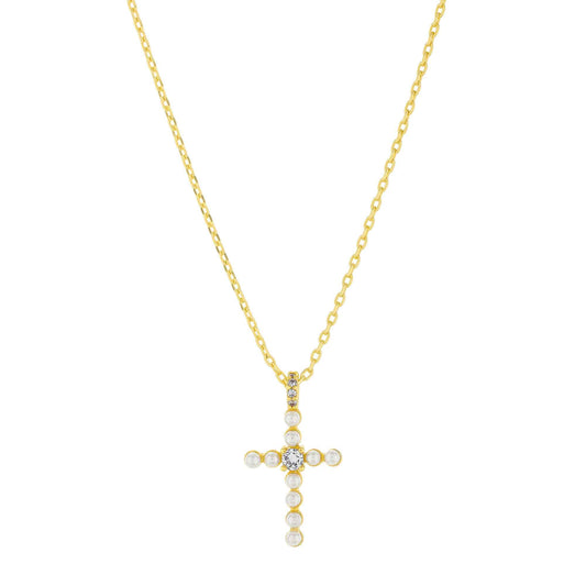 Pearl Cross Necklace
