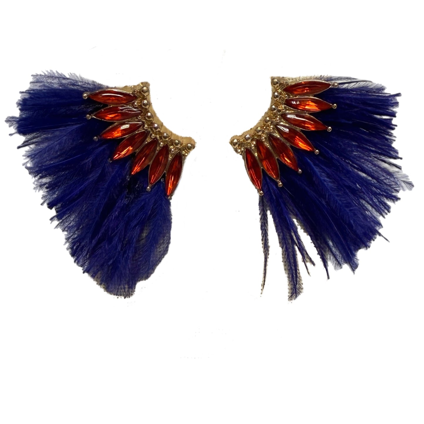 Feather And Crystal Earring