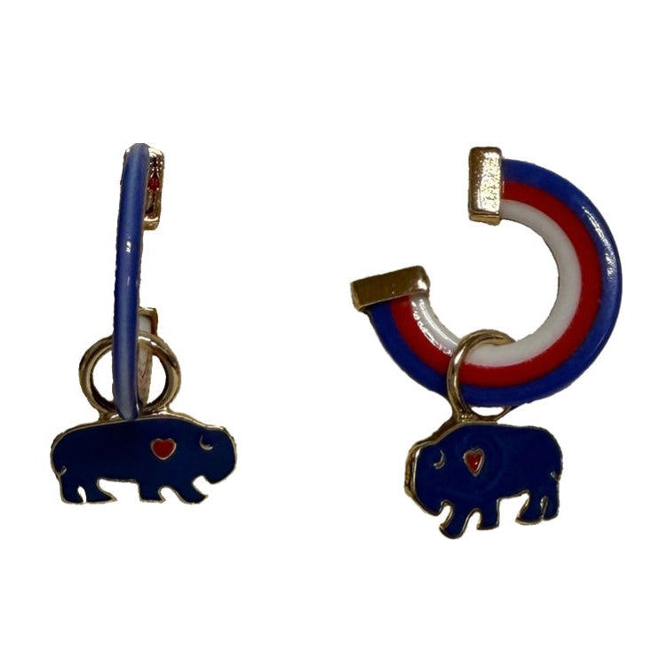 Standing Buffalo Enamel Hoop