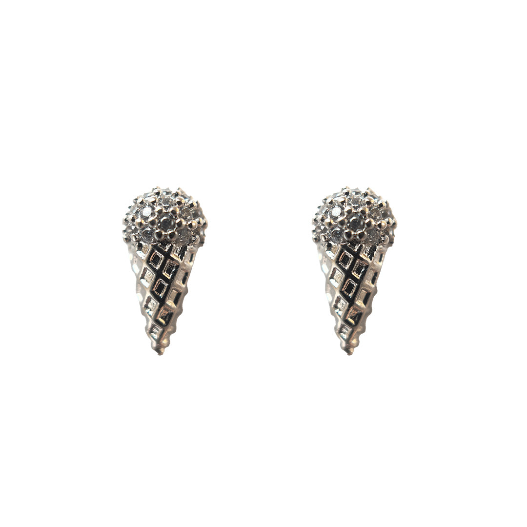 Ice Cream Stud Silver