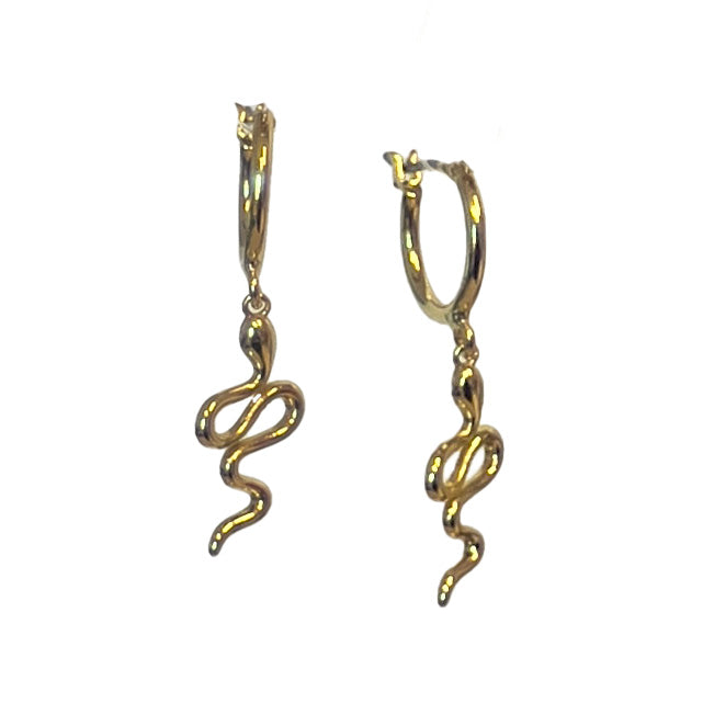 Snake Huggie Hoop Earrings