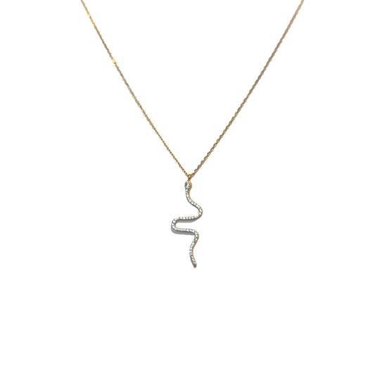 Serpent Necklace in Gold