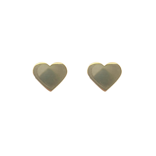 Gold Heart Stud Earring