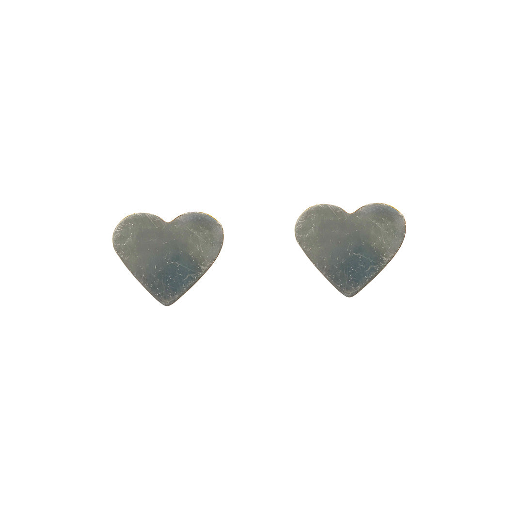 Silver Heart Stud Earring