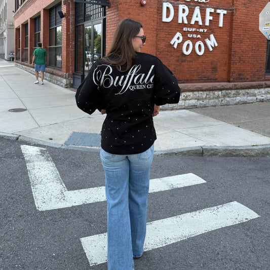 Queen City Rhinestone L/s in Black