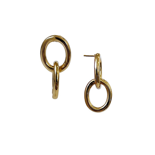Link Oval Chain Drop Earring