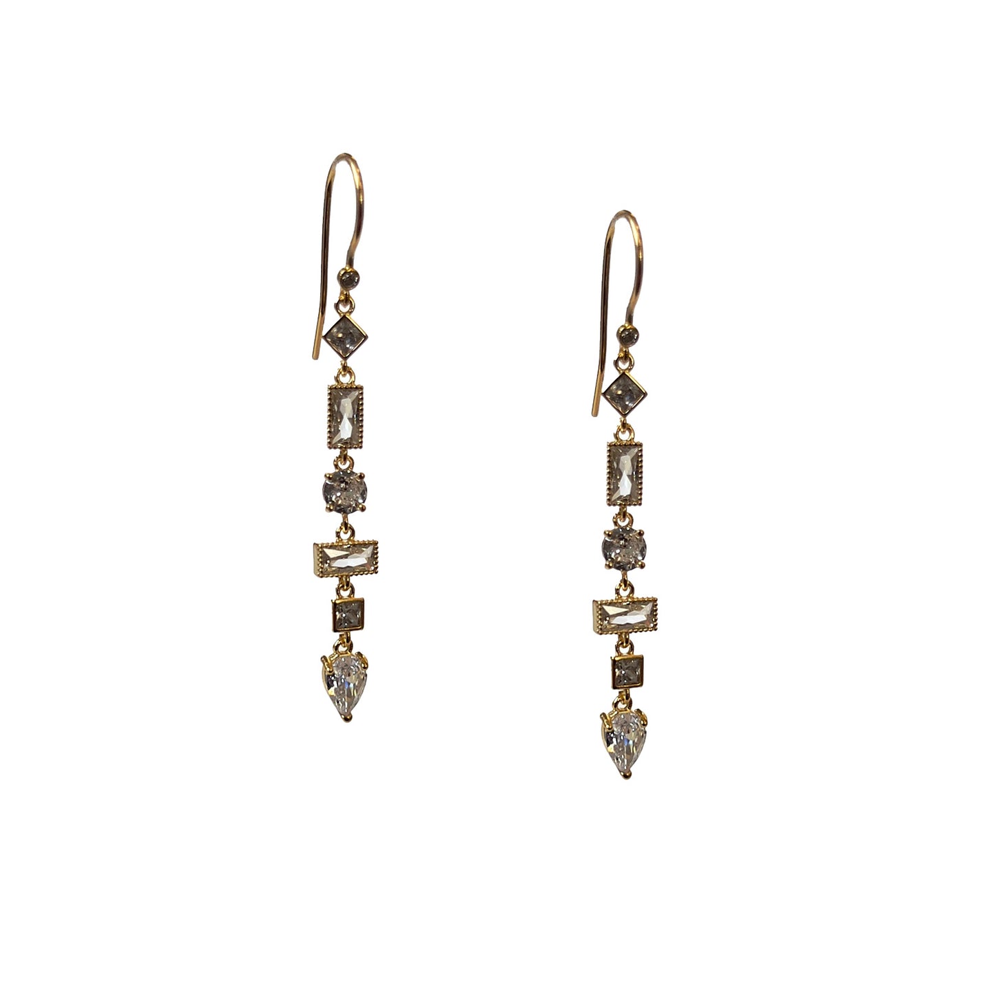 Multi Stone Drop Earring