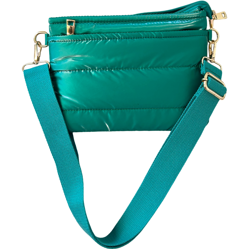 East West Puff Sling Bag in Kelly Green