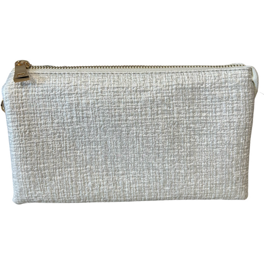 Coco Perfect Core Clutch in White Tweed