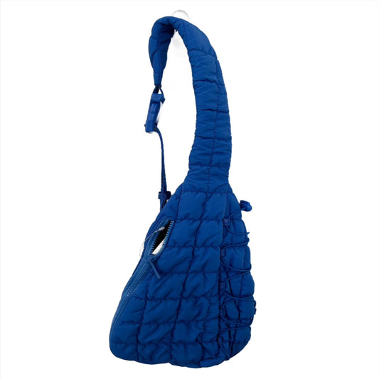 Quilted Sling Bag in Blue