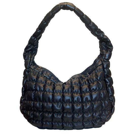 Vegan Carry All Quilted Bag in Black
