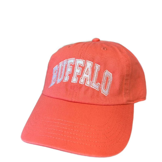 Buffalo Varsity Baseball Cap in Coral/White