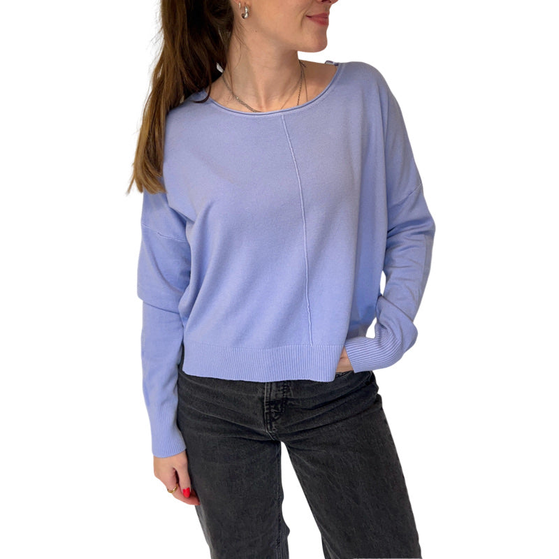 L/S Short Sweater in Chambray