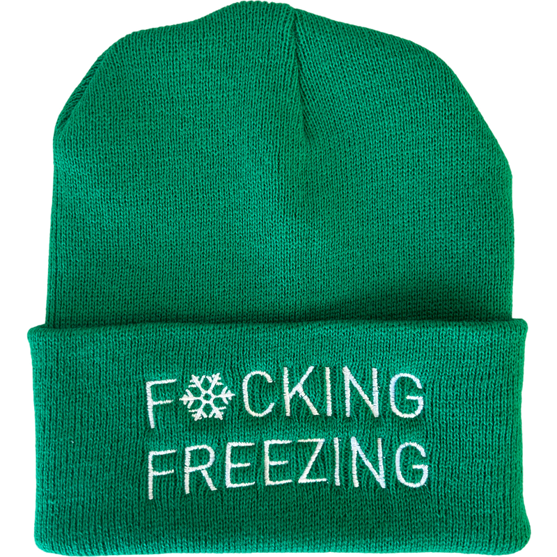 F*ing Freezing Beanie in Kelly Green