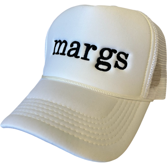 Margs Trucker Hat in White