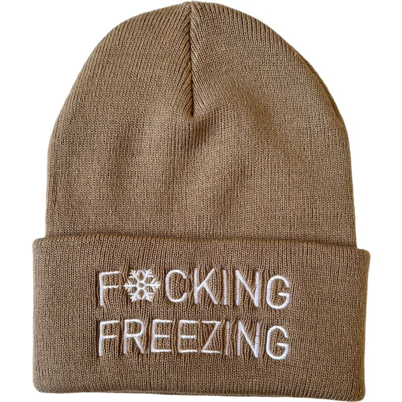 F*ing Freezing Beanie in Khaki