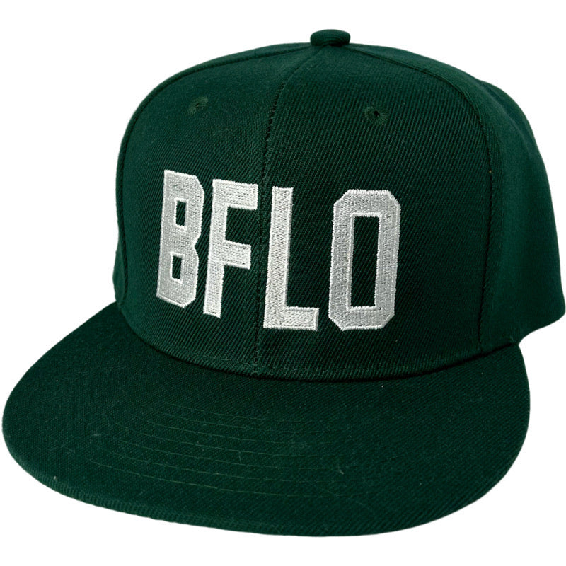 BFLO Flat Brim Snap Back in Hunter Green