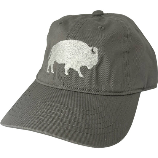 Standing Buffalo Baseball Cap in Light Grey