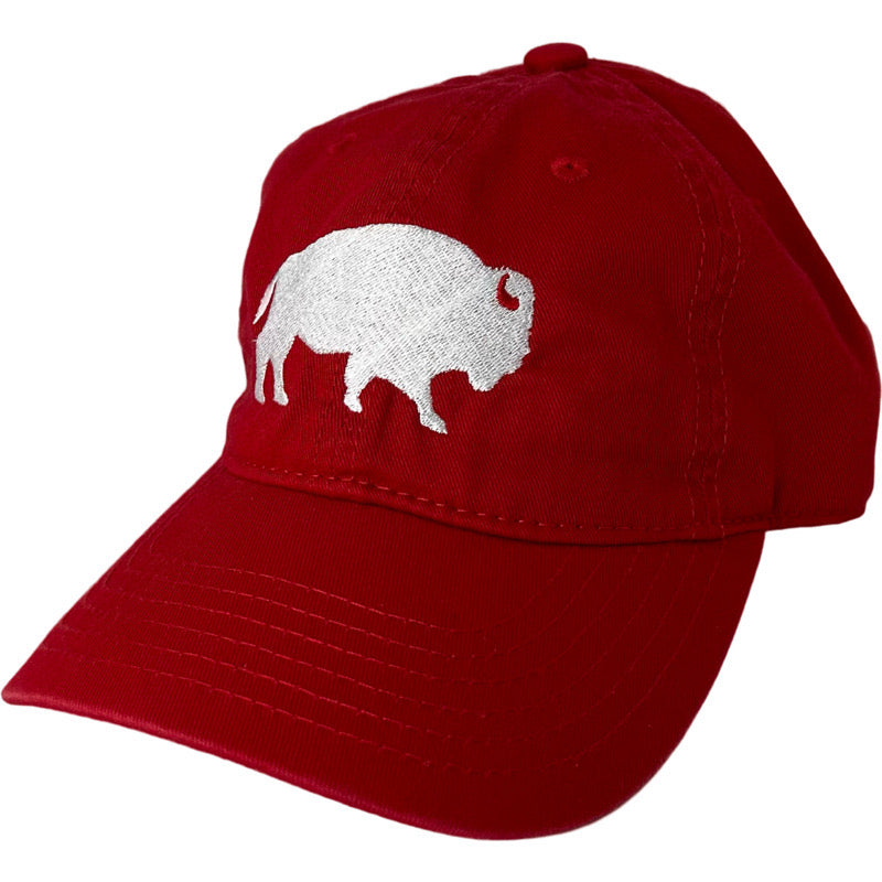 Standing Buffalo Baseball Cap in Red/White