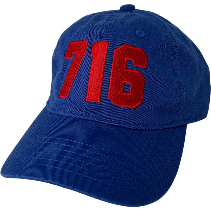 716 Baseball Cap in Royal/Red