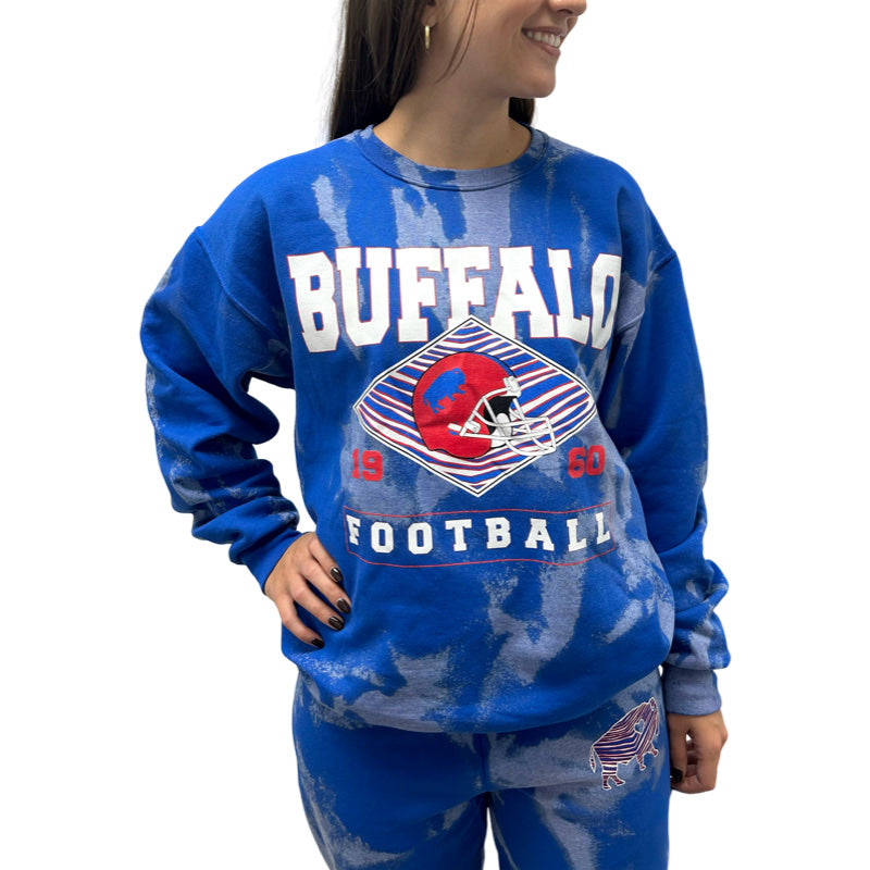 Varsity Buf Football Bleached Dye Crew