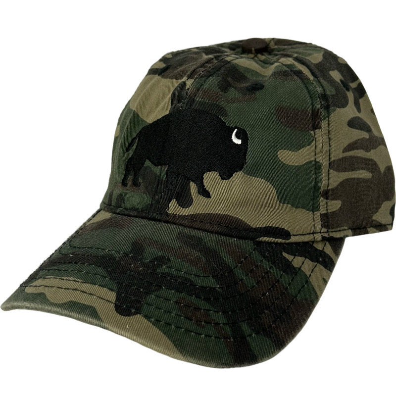 Standing Buffalo Baseball Cap Camo/ Black