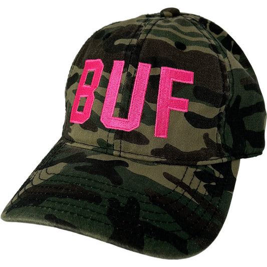 BUF Baseball Cap in Camo/Neon Pink