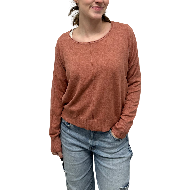 L/S Short Sweater Heather Terra
