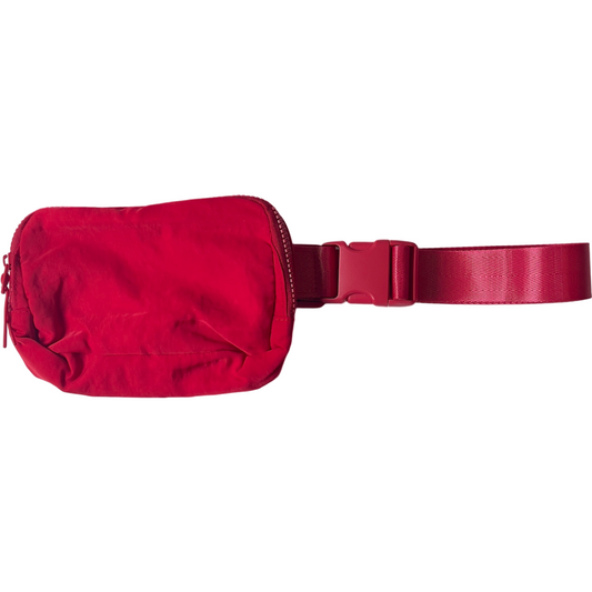 Nylon Belt Bag in Red