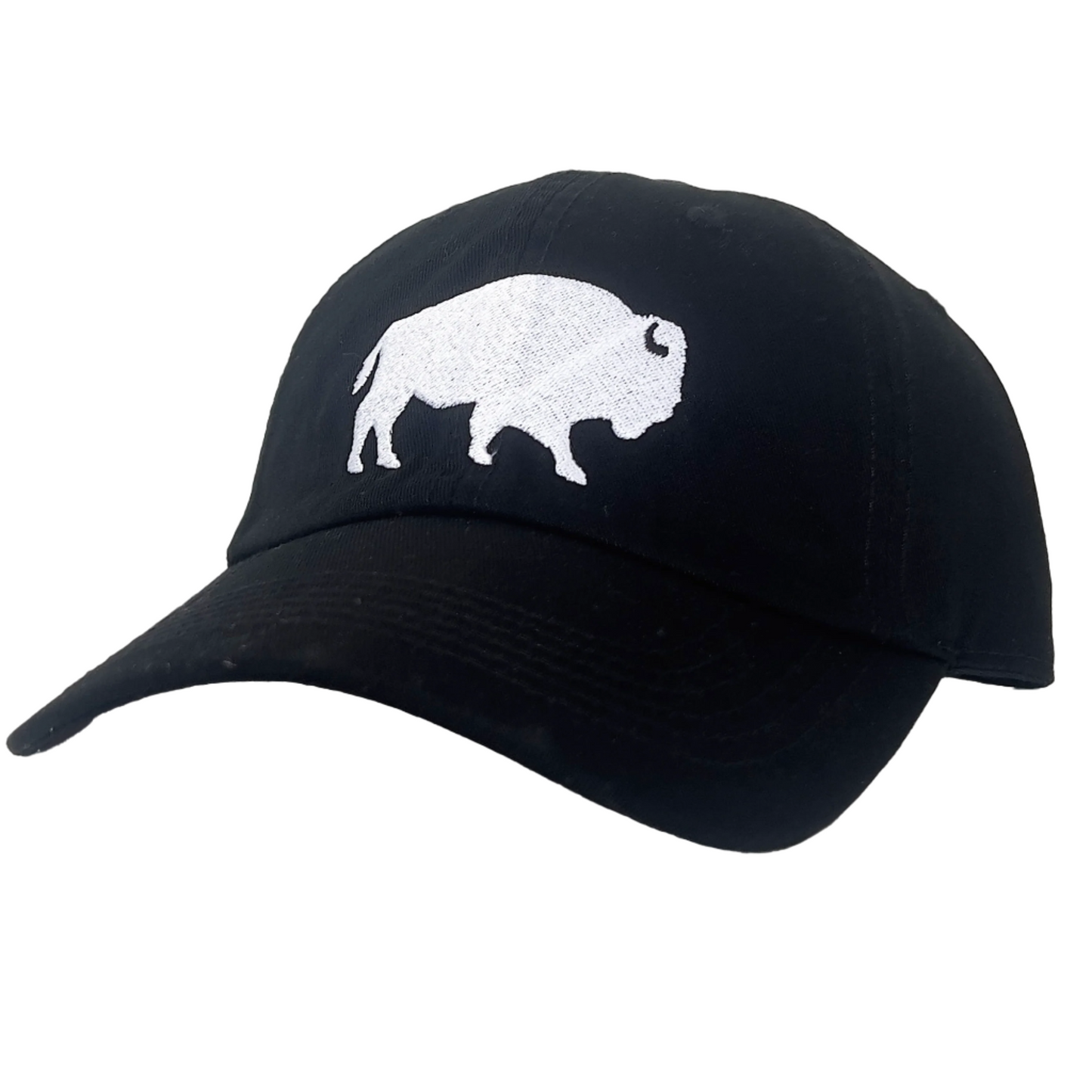 Standing Buffalo Baseball Cap in Black