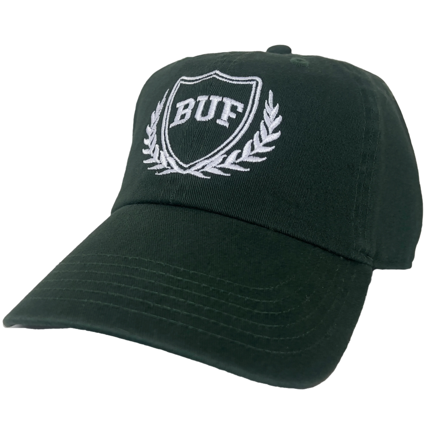 BUF Crest Baseball Cap in Hunter Green