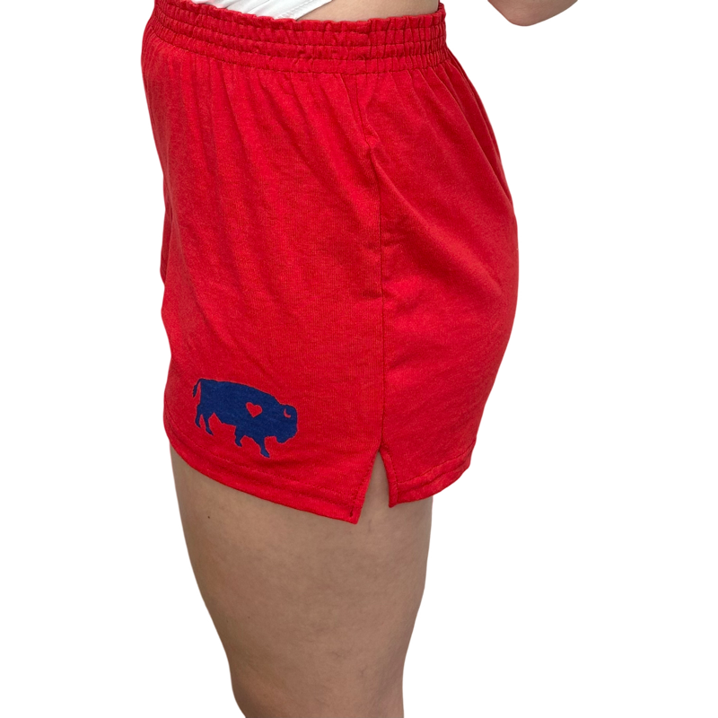 Red Standing Buffalo Shorts