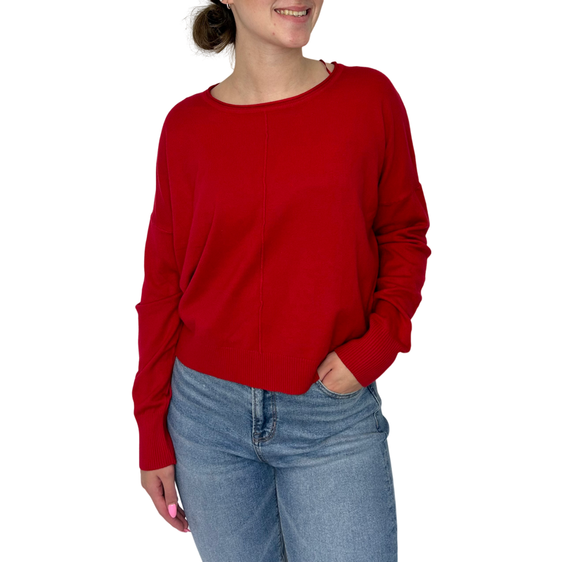 L/S Short Sweater Lipstick