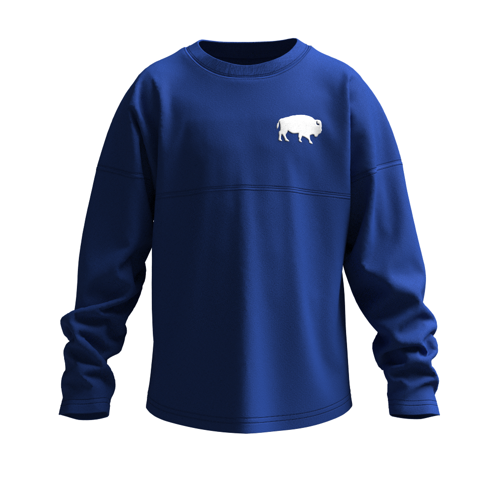 Youth Long sleeve Buffalo Top in Royal