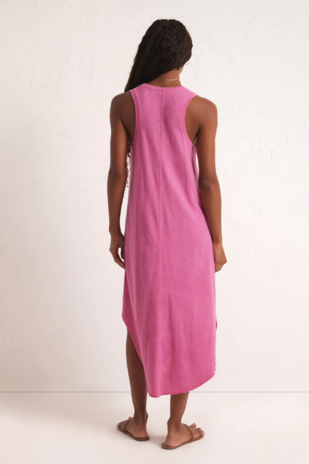 The Reverie Slub Dress in Heartbreaker Pink