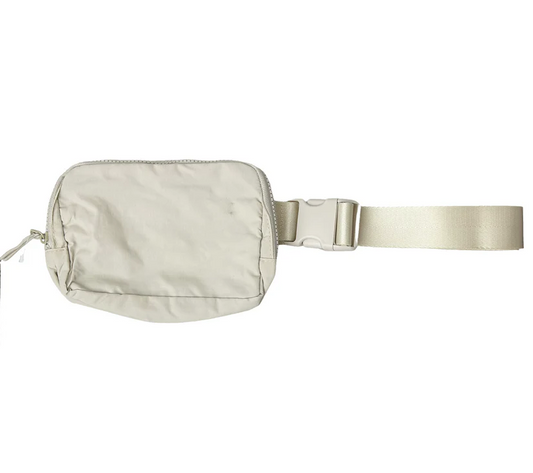 Nylon Belt Bag in Beige