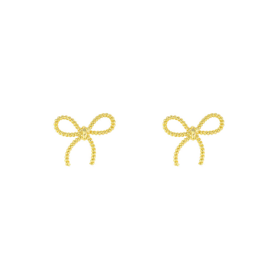 Textured Bow Stud Earring