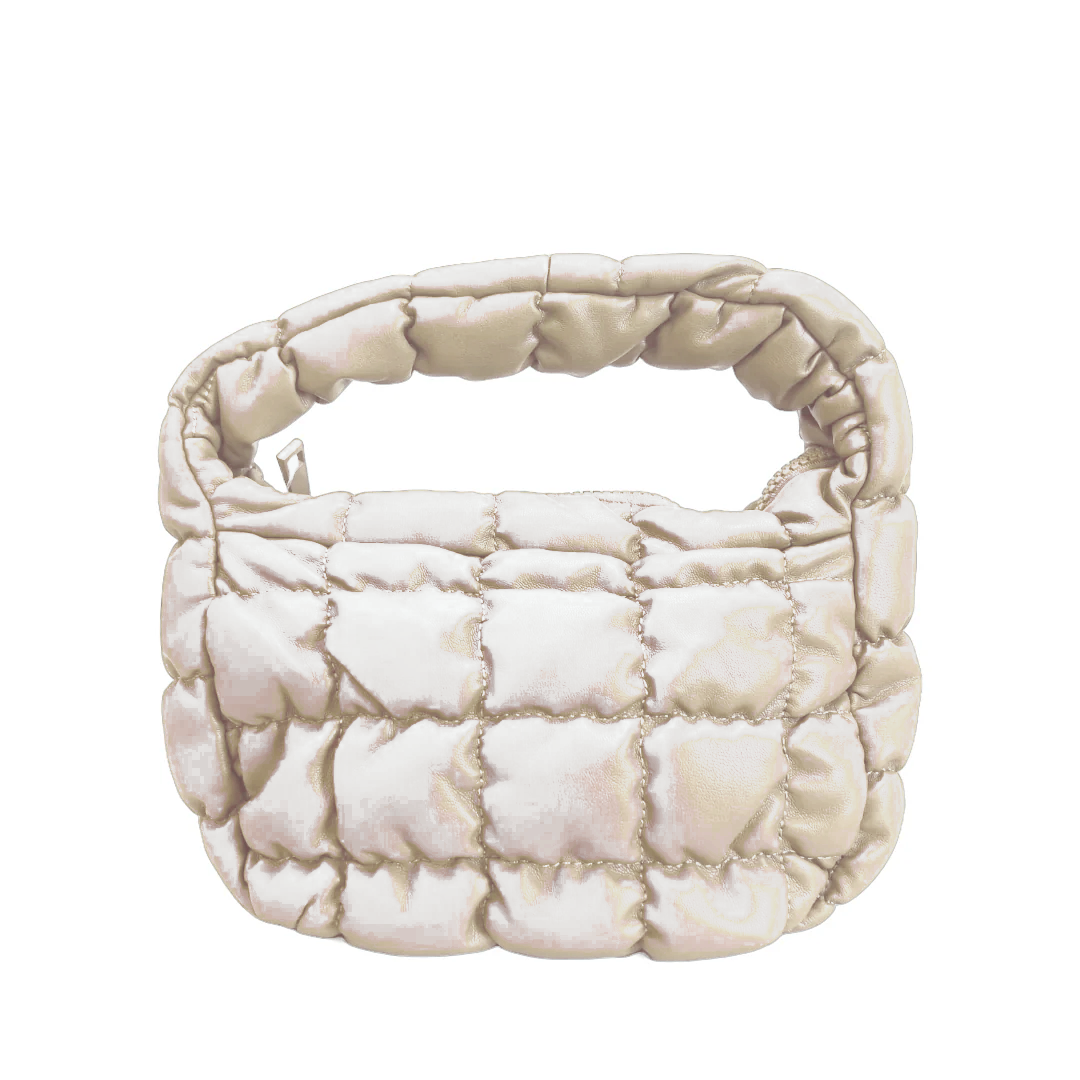 Vegan Carry All Quilt Bag Small in Ivory