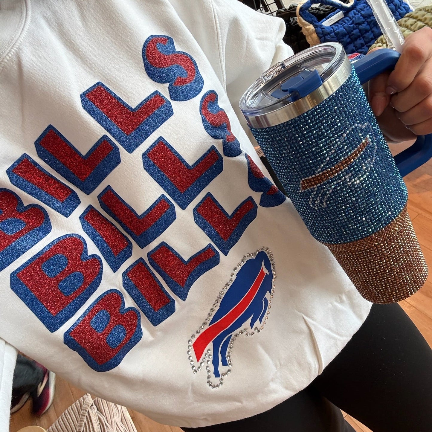 Bills Repeat Bling Crew Fleece