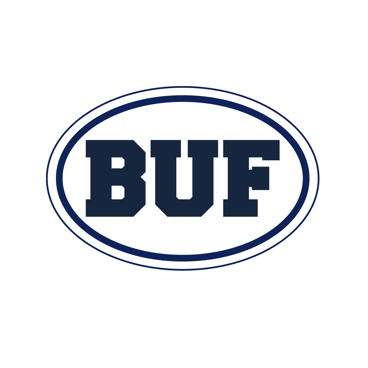 Buf Sticker in White/navy