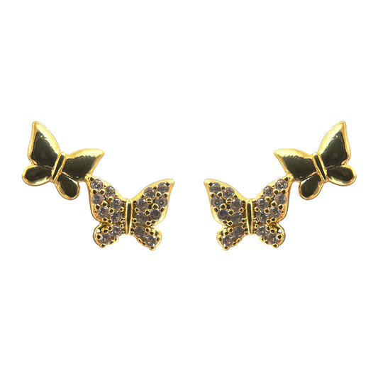 Double Butterfly Studs