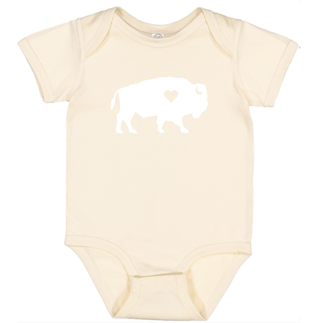 Standing Buffalo Onesie in Natural Heather
