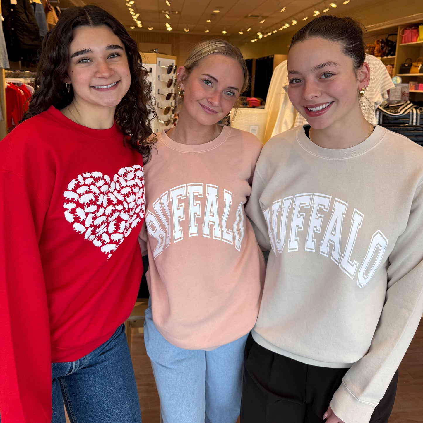 Buffalo Bend Crew in Pigment Pink