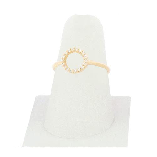 Karma Crystal Ring Sz 6 Gold