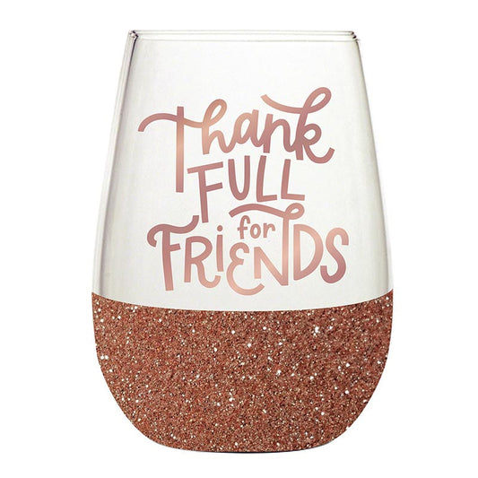 Thankful For Friends Glass