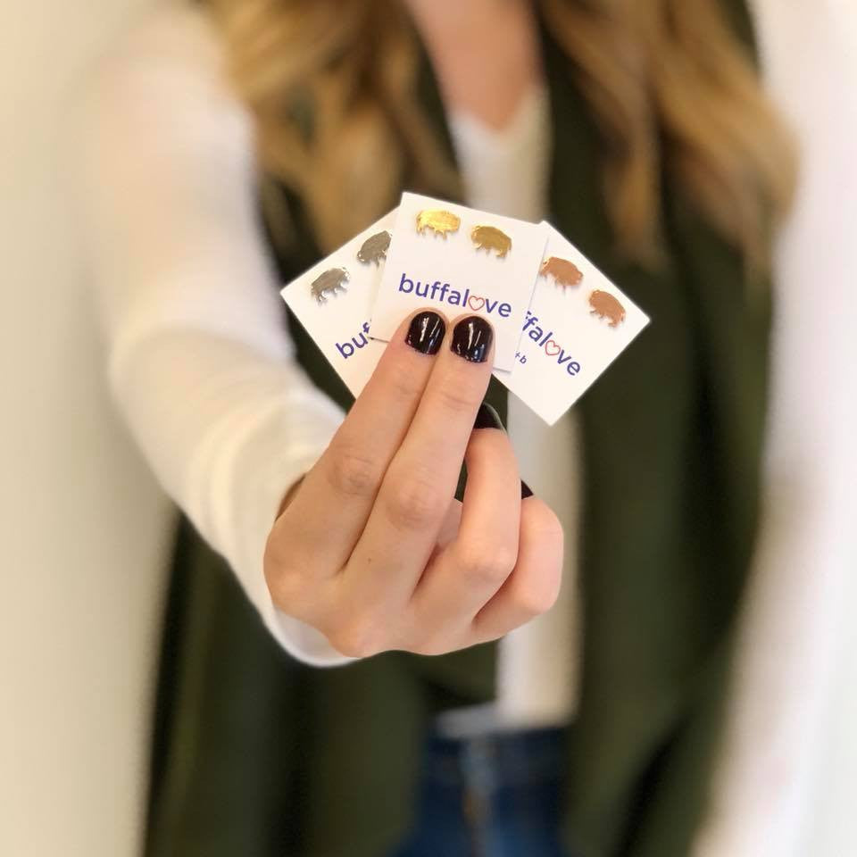 Buffalove Bison Earring Silver